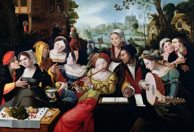 Scene Galante at the Gates of Paris by Flemish School